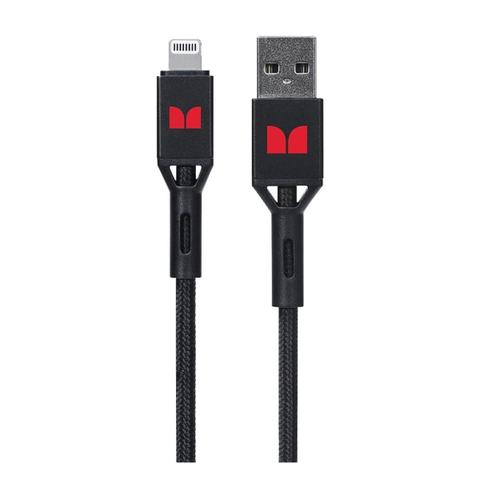 Monster 2m Lightning to USB-A Braided Cable - Black