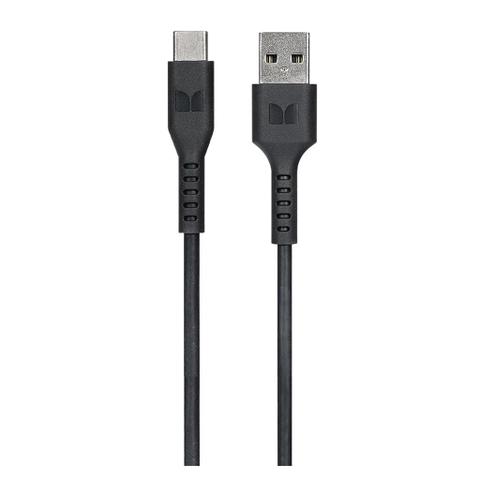 Monster 2m USB-C to USB-A TPE Cable - Black