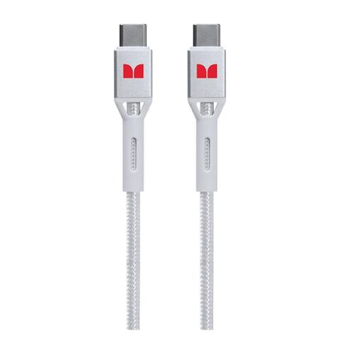 Monster 2m USB-C to USB-C Braided Cable - White