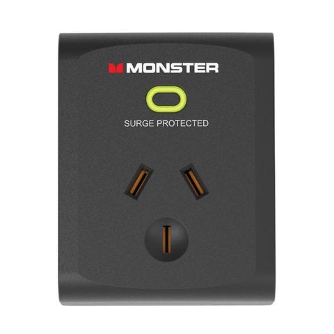 Monster Single Socket Surge Protector - Black