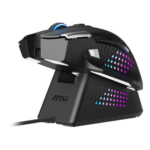 MSI VERSA PRO Wireless RGB Optical Gaming Mouse with Mouse Dock Pro - Black
