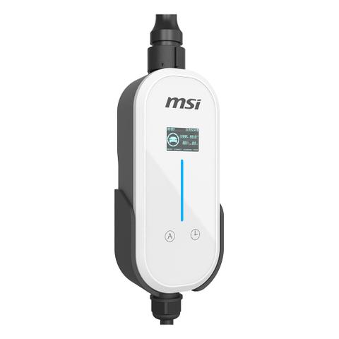 MSI EZgo 230V 2.3KW & 3.4KW 5M Type 2 Portable EV Charger - White