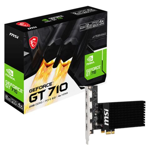 MSI GeForce GT 710 2GB Video Card - 4x HDMI