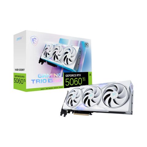 MSI GeForce RTX 5060 Ti GAMING TRIO OC 16GB Video Card - White