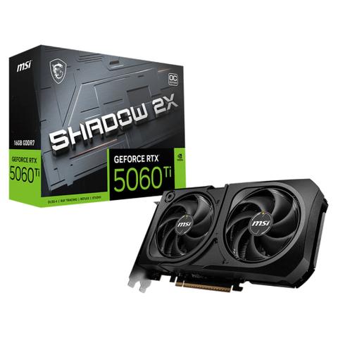 MSI GeForce RTX 5060 Ti SHADOW 2X OC PLUS 16GB Video Card