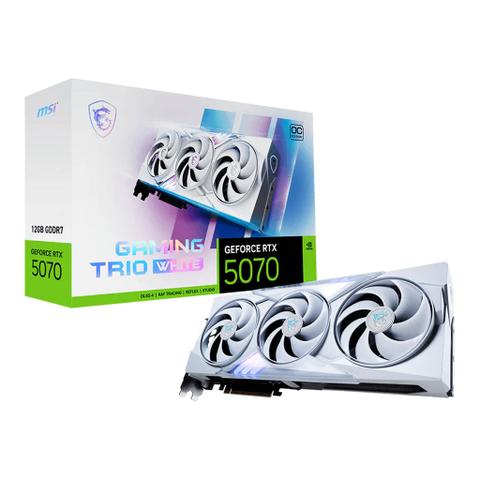 MSI GeForce RTX 5070 GAMING TRIO OC 12GB Video Card - White