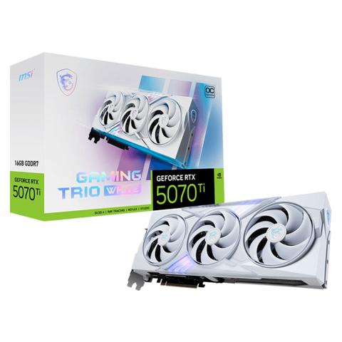 MSI GeForce RTX 5070 Ti GAMING TRIO OC 16GB Video Card - White