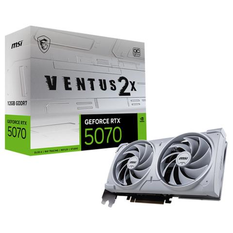 MSI GeForce RTX 5070 VENTUS 2X OC 12GB Video Card - White