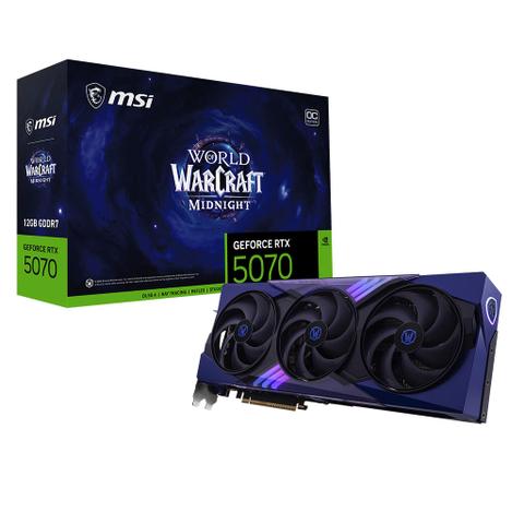 MSI GeForce RTX 5070 12G World of Warcraft MIDNIGHT VOID EDITION OC Video Card