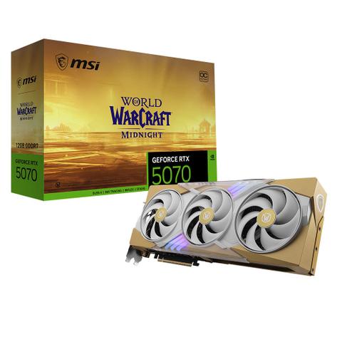 MSI GeForce RTX 5070 12G World of Warcraft MIDNIGHT LIGHT EDITION OC Video Card