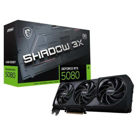 MSI GeForce RTX 5080 SHADOW 3X OC 16GB Video Card