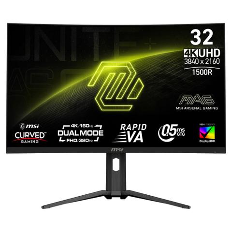 MSI MAG 321CUPDF 31.5" Dual Mode 160Hz 4K UHD/320Hz FHD 0.5ms Rapid VA Curved Gaming Monitor