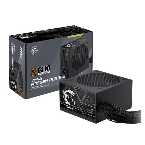 MSI MAG A750BN PCIE5 III 80 PLUS Bronze PCIe 5.1 ATX 3.1 Non-Modular Power Supply
