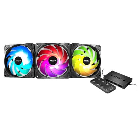 MSI MAG MAX F12A-3H ARGB 120mm Case Fan - 3-Pack w/ Controller