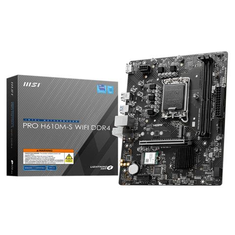 MSI PRO H610M-S WIFI DDR4 Intel LGA 1700 Micro-ATX Motherboard