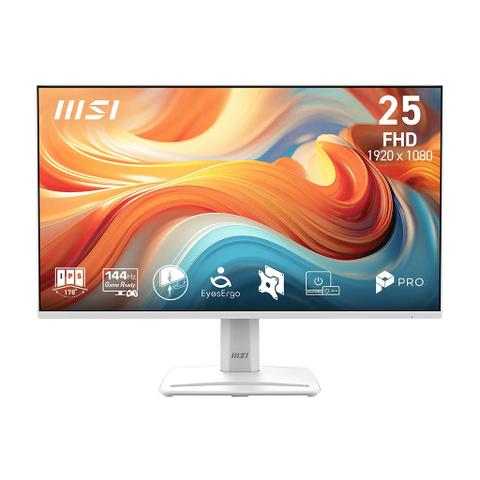 MSI PRO MP251W E14A 24.5" 144Hz FHD 1ms IPS Gaming Monitor w/ Speaker - White