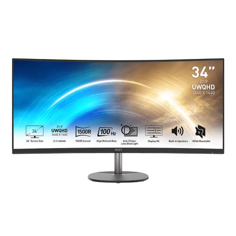 MSI PRO MP341CQ 34" 100Hz UWQHD VA Curved Business Monitor (Black)