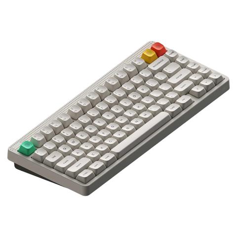 NuPhy Node75 Hot-Swappable RGB High-Profile Lunar White Wireless Mechanical Keyboard - Blush Max Switch