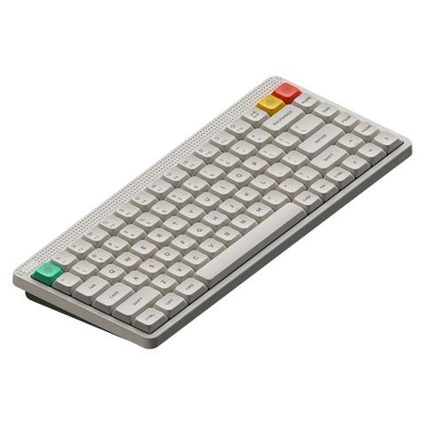 NuPhy Node75 Hot-Swappable RGB Low-Profile Lunar White Wireless Mechanical Keyboard - Blush Nano Switch