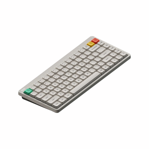 NuPhy Node75 Low-Profile Wireless Mechanical Keyboard - Lunar White - Brown Nano Switch
