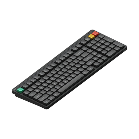 NuPhy Node100 Low-Profile Wireless Mechanical Keyboard - Ink Gray - Blush Nano Switch