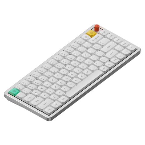 NuPhy Air75 V3 Hot-Swappable Low-Profile Wireless Nova White Mechanical Gaming Keyboard - Brown Nano