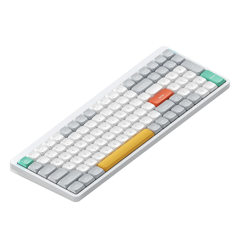 NuPhy Air96 v2 LP QMK/VIA White Wireless Mechanical Keyboard - Cowberry Switch