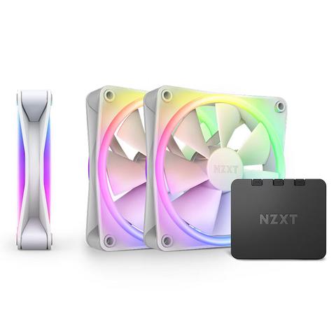 NZXT F120 120mm RGB Duo Dual-Sided RGB Case Fan - 3 Pack (White)