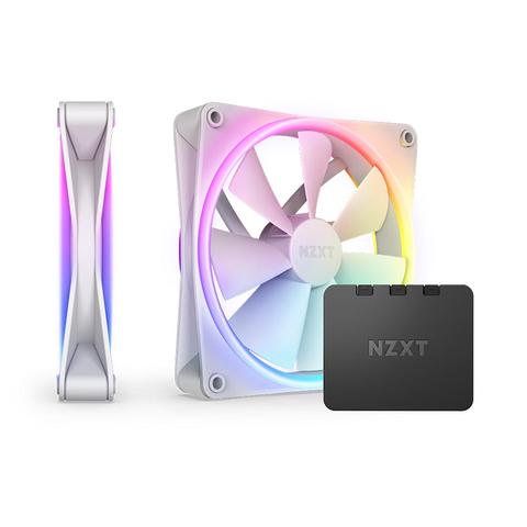 NZXT F140 140mm RGB Duo Dual-Sided RGB Case Fan - 2 Pack (White)