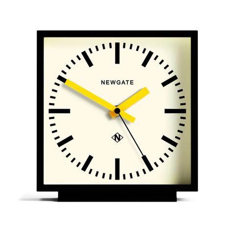 Newgate Amp Mantel Clock Black w/ Yellow Hands