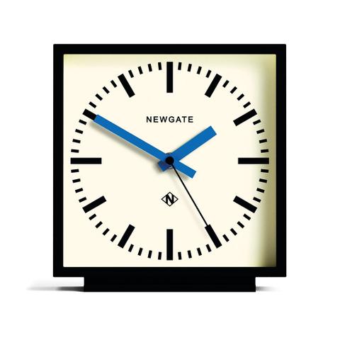 Newgate Amp Mantel Clock - Black With Blue Hands