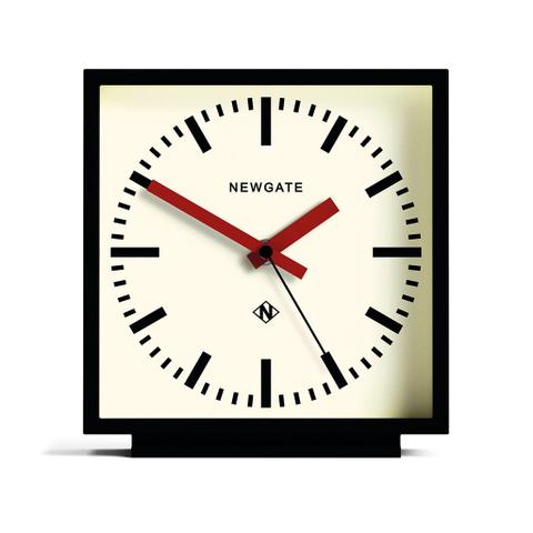Newgate Amp Mantel Clock - Black With Red Hands