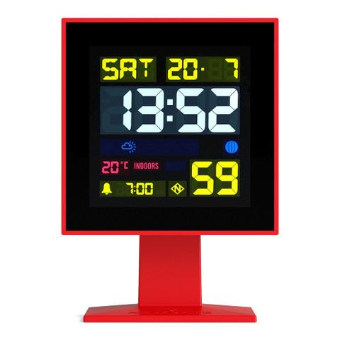 Newgate Monolith LCD Alarm Clock - Fire Engine Red