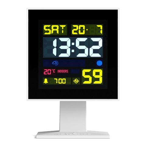 Newgate Monolith LCD Alarm Clock - White