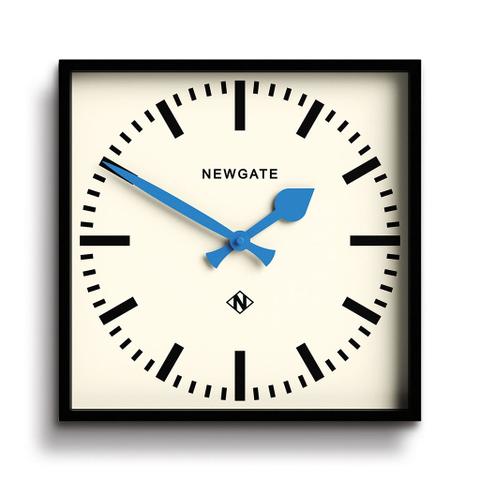 Newgate Number Five Wall Clock - Black Blue Hands