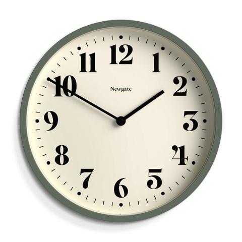 Newgate Number Four Wall Clock - Matte Asparagus Green