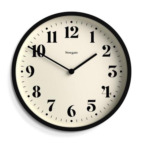 Newgate Number Four Wall Clock - Matte Black