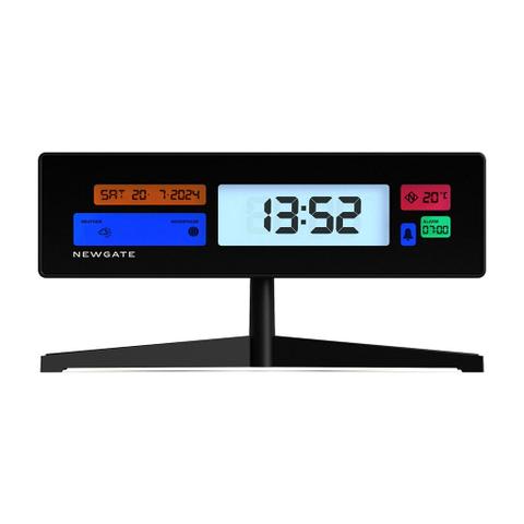 Newgate Supergenius LCD Alarm Clock - Matte Black