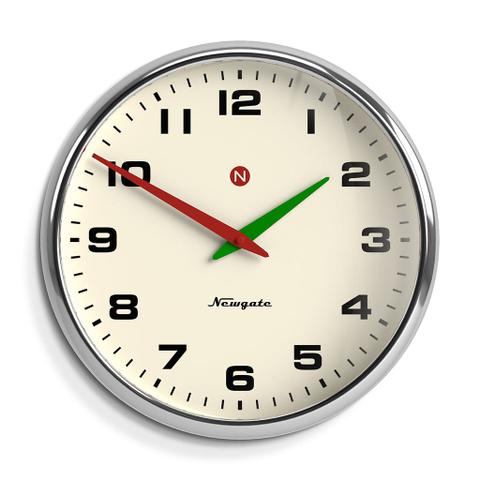 Newgate Superstore Wall Clock Alpha Dial - Chrome