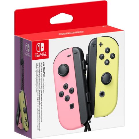 Nintendo Switch Joy Con Pastel Pink and Pastel Yellow Controller Pair
