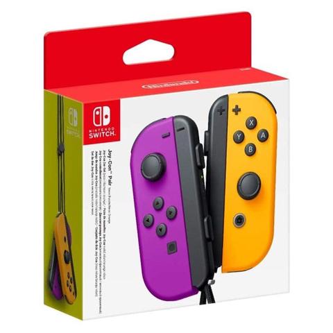 Nintendo Switch Joy Con Neon Purple and Neon Orange Pair