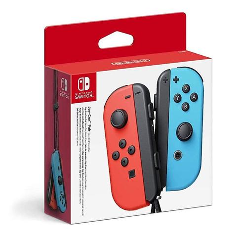 Nintendo Switch Joy Con Neon Red and Blue Controller Pair