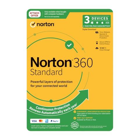 Norton 360 Standard 10GB - 1 User - 3 Devices - 12 Month