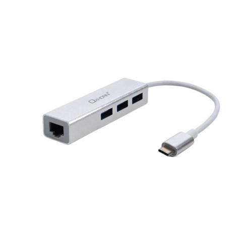 Oxhorn USB Type-C to USB 3.0 Hub with Gigabit LAN Adapter