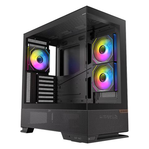 Okinos Aqua 6 Infinity Mid-Tower Case - Black