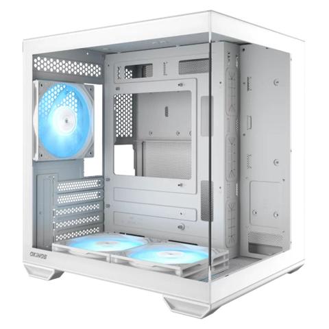 OKINOS Mirage 4 ARGB Micro ATX Case - White