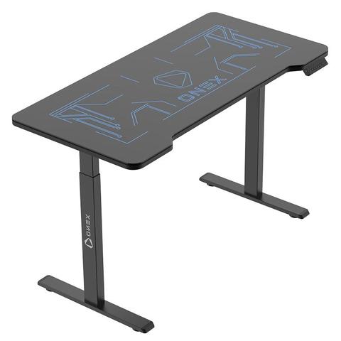 ONEX GDE1400G RGB Tempered Glass Electric Height Adjustable Gaming Desk