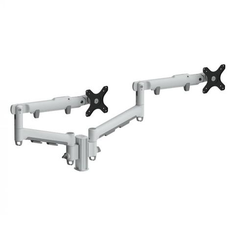Atdec AWMS-2-D13 Dynamic Dual Monitor Mount - White (F-Clamp)