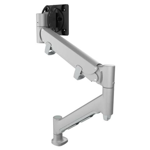 Atdec FORTIS Heavy Duty Dynamic Monitor Arm F-Clamp - Silver