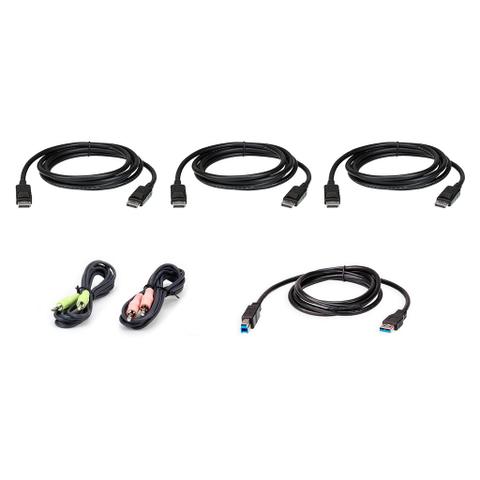 ATEN 1.8m USB DisplayPort Triple Display Secure KVM Cable Kit